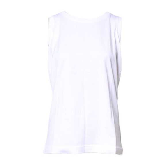 Dolce & Gabbana Sleeveless Cotton Tank Top Women White Tops & T-Shirts
